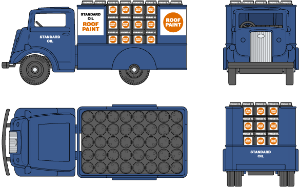 FORDSON 7V Roof Coating Flat Bed Truck