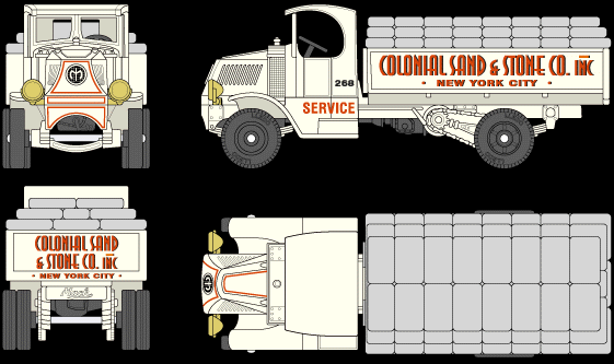 1928 MACK Type AC 7-ton Flat Bed Truck